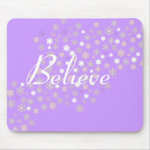 Alfombrilla De Ratón Believe/Winter Snowflakes