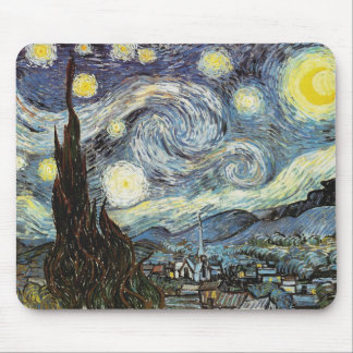 Alfombrilla De Ratón Bella Artes nocturno Van Gogh Starry