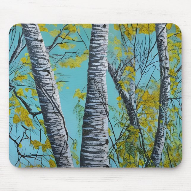 Alfombrilla De Ratón Bella Birch de Verano (Frente)