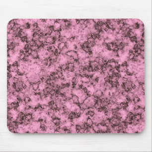 Alfombrilla De Ratón Bellas venas oscuras de mármol rosa brillante