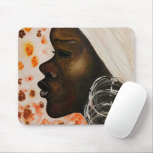 Alfombrilla De Ratón Belleza africana: pintura acuarela