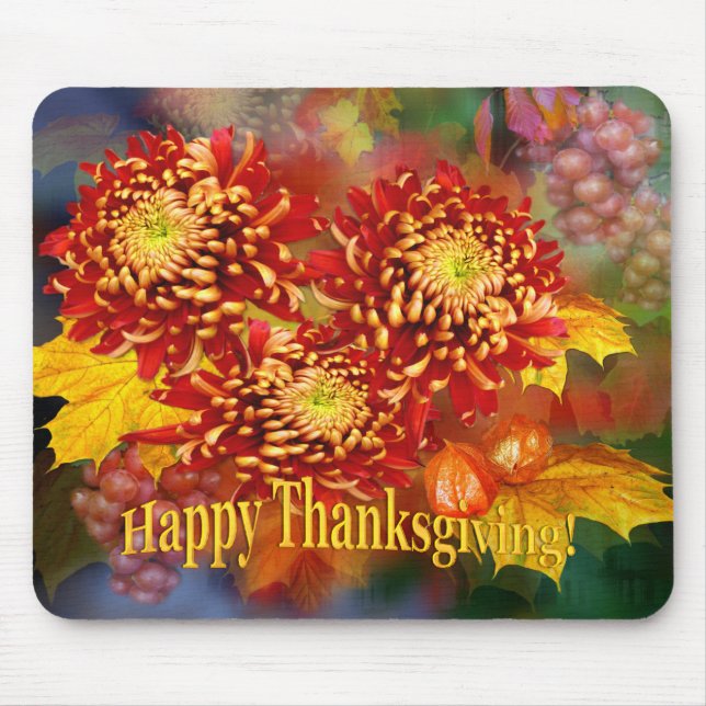 Alfombrilla De Ratón Belleza de otoño ~ Mousepad de acción de gracias. (Frente)