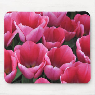 Alfombrilla De Ratón Belleza de tulipanes rosados