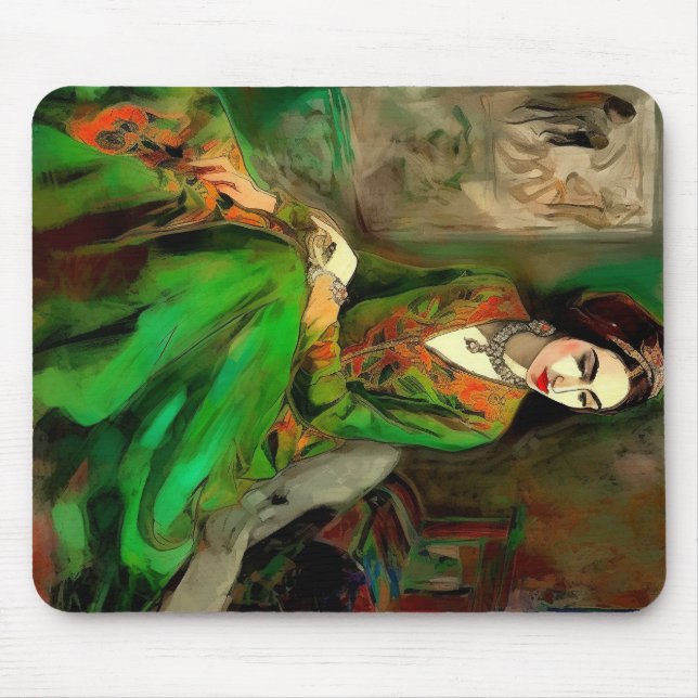 Alfombrilla De Ratón Belleza en verde (Frente)