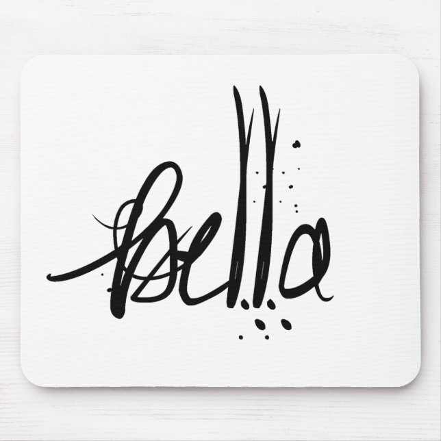 Alfombrilla De Ratón Belleza francesa italiana de Bella (Frente)