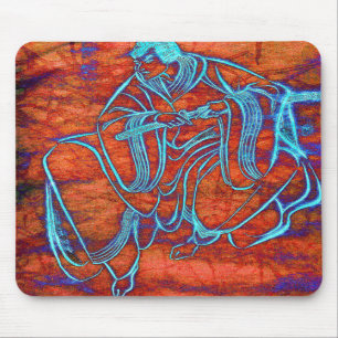 Alfombrilla De Ratón Bello Artes japonés Mousepad del espadachín del