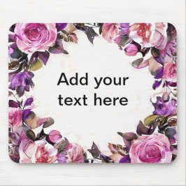 Alfombrilla De Ratón Bello Borde Floral Acuarela