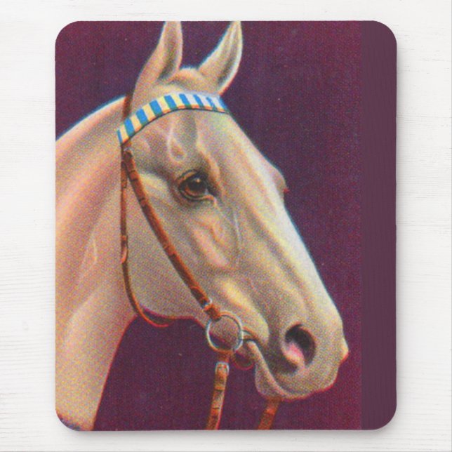 Alfombrilla De Ratón bello caballo blanco (Frente)