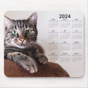 Alfombrilla De Ratón Bello calendario de renegación de gatos 2024