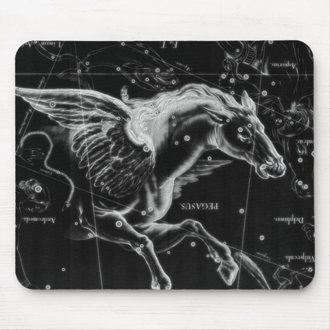 Alfombrilla De Ratón bello y hermoso caballo de alas voladoras (Frente)
