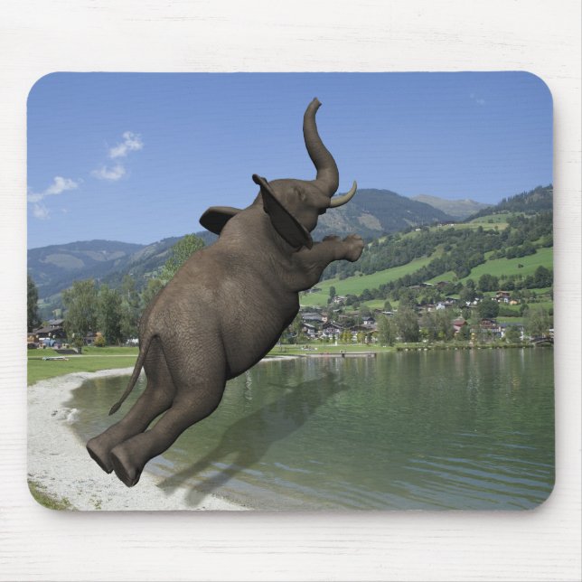 Alfombrilla De Ratón Belly Flop Elephant (Frente)