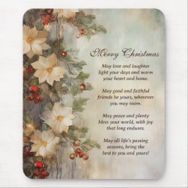 Alfombrilla De Ratón Bendición irlandesa para navidades | Flores de inv