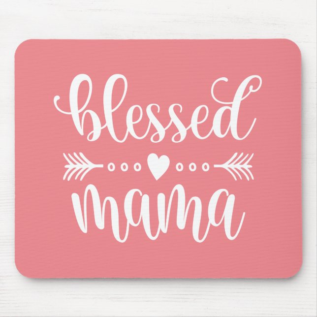 Alfombrilla De Ratón Bendita cita del Día de la Madre | Mousepad (Frente)