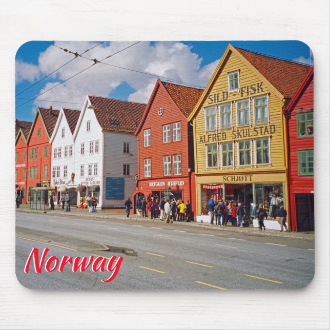 Alfombrilla De Ratón Bergen (Noruega) (Frente)