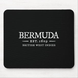 Alfombrilla De Ratón Bermuda Carta Vintage Retro Recuerdo de Vacaciones