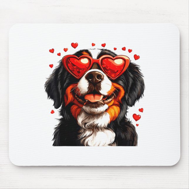 Alfombrilla De Ratón Bernese Mountain Cute Berner Dog Lover Valentines  (Frente)