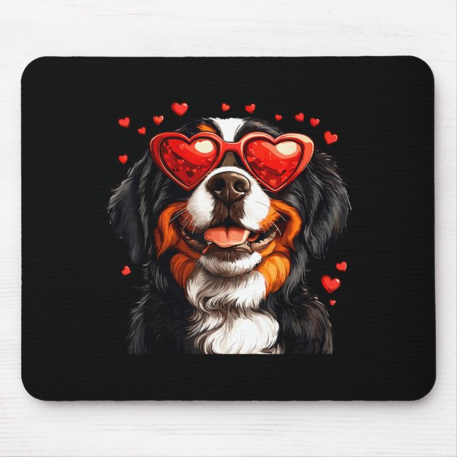 Alfombrilla De Ratón Bernese Mountain Cute Berner Dog Lover Valentines  (Frente)