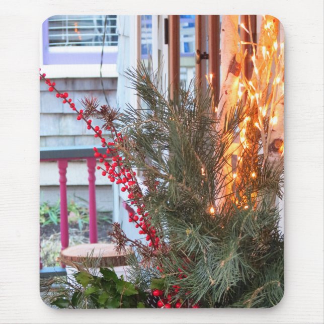 Alfombrilla De Ratón Berries y Luces de vacaciones - Viñedo de Martha (Frente)