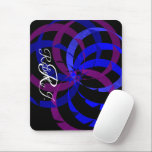 Alfombrilla De Ratón Berry Blend Geometric Mouse Pad<br><div class="desc">This mouse pad features a modern geometric berry blend custom design with personalized first name and letter text.</div>