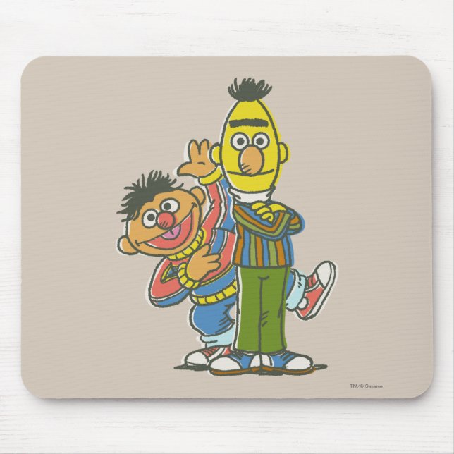Alfombrilla De Ratón Bert y Ernie Estilo Clásico (Frente)