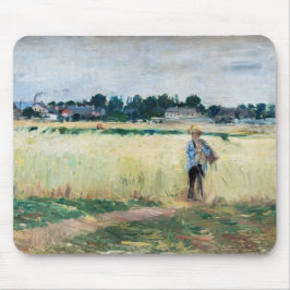 Alfombrilla De Ratón Berthe Morisot - En el Wheatfield en Gennevillie