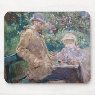 Alfombrilla De Ratón Berthe Morisot - Eugene Manet con su hija