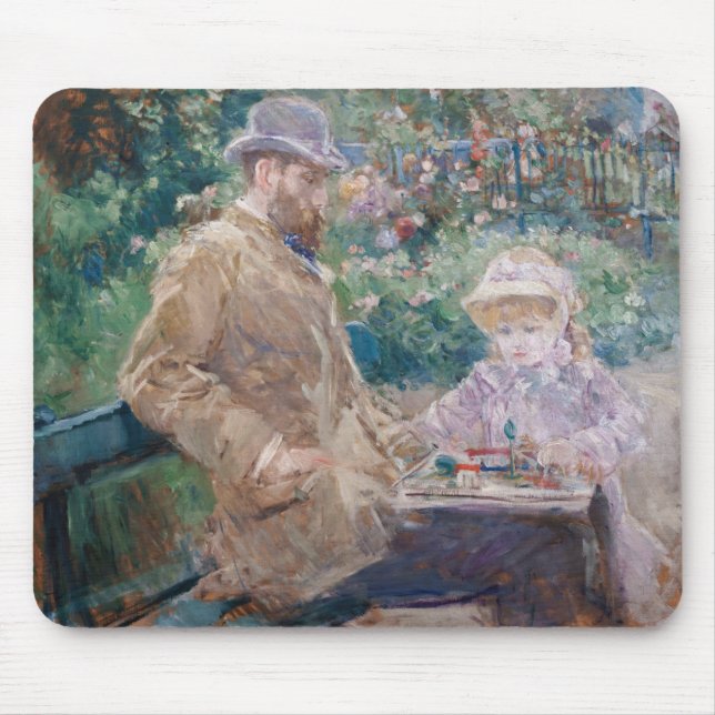 Alfombrilla De Ratón Berthe Morisot - Eugene Manet con su hija (Frente)