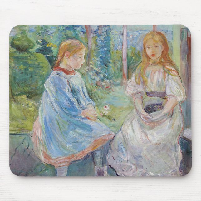 Alfombrilla De Ratón Berthe Morisot - Jóvenes Chicas en la ventana (Frente)
