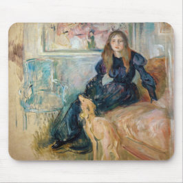 Alfombrilla De Ratón Berthe Morisot - Julie y su Greyhound Laerte