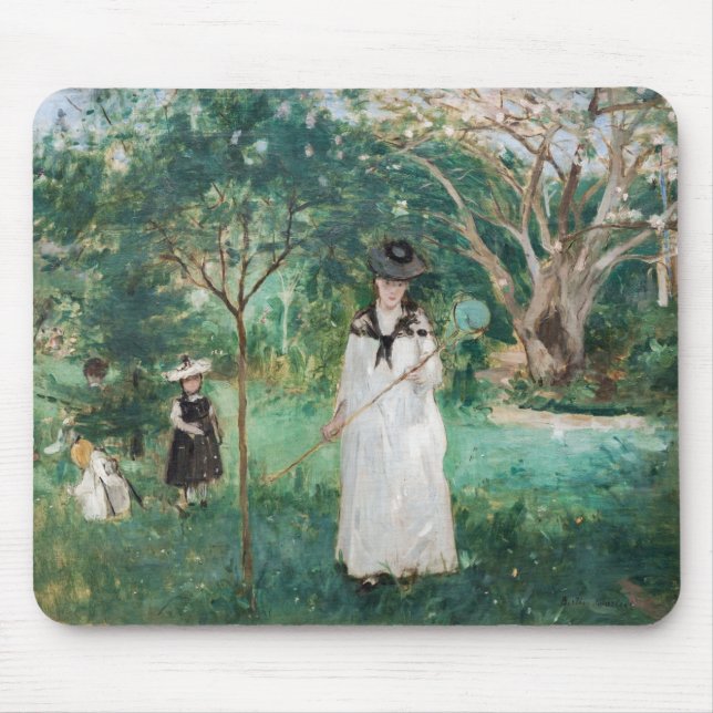 Alfombrilla De Ratón Berthe Morisot - La caza de mariposas (Frente)