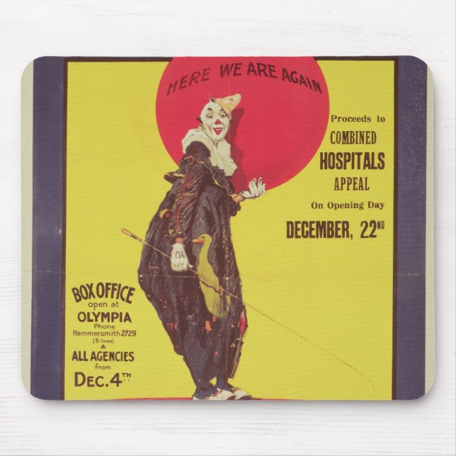 Alfombrilla De Ratón Bertram muele el poster del circo (Frente)