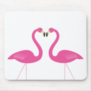 Alfombrilla De Ratón Besado rosa flamencos Mousepad