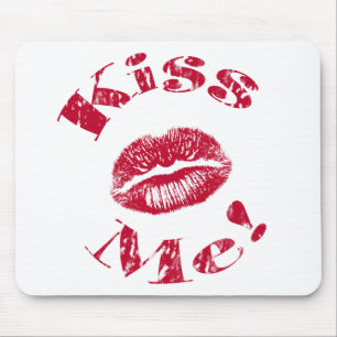 Alfombrilla De Ratón ¡Bésame! Labios Rojos