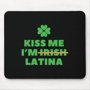 Alfombrilla De Ratón Bésame Soy Irlandesa Latina Frase Divertida Cool S