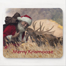 Alfombrilla De Ratón Besando Santa y Moose Mousepad