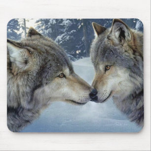 Alfombrilla De Ratón Besar lobos