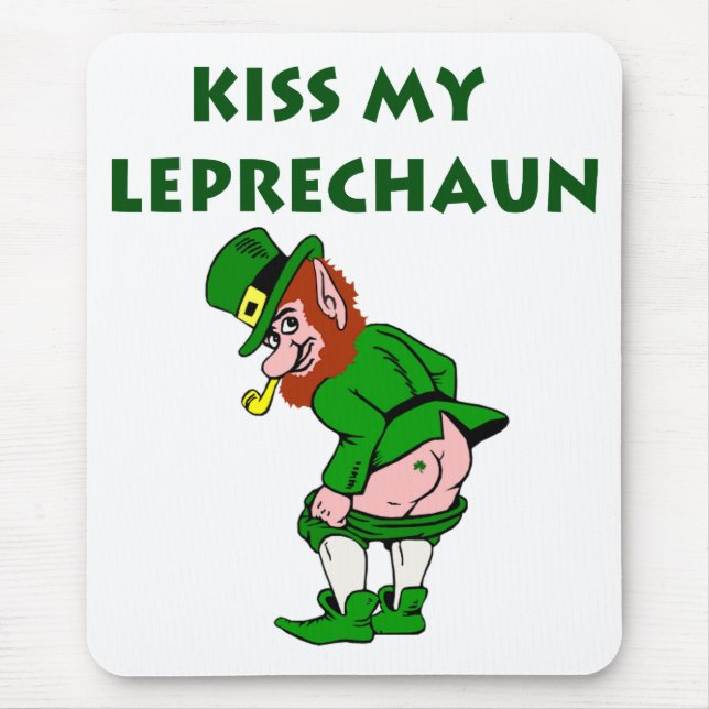 Alfombrilla De Ratón Besar mi Leprechaun Mousepad (Frente)