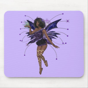 Alfombrilla De Ratón Beso del KRW el Faery afroamericano Mousepad de la