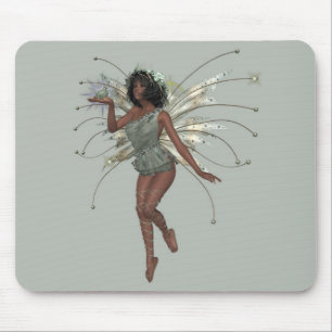 Alfombrilla De Ratón Beso del KRW el Faery afroamericano Mousepad de la