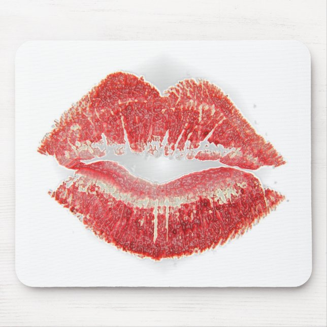 Alfombrilla De Ratón beso del lápiz labial (Frente)
