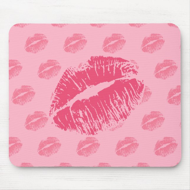 Alfombrilla De Ratón Beso rosa (Frente)