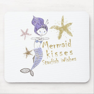 Alfombrilla De Ratón Besos de Estrella de Mar Deseos de Sirena Brillo d