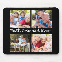 Alfombrilla De Ratón Best Grandad Ever 4 Photo Collage Fun Keepsake 