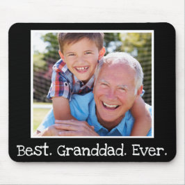 Alfombrilla De Ratón Best Granddad Ever Photo Personalized Black 