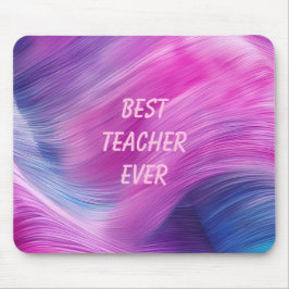 Alfombrilla De Ratón Best Teacher Ever Pastel Swirl