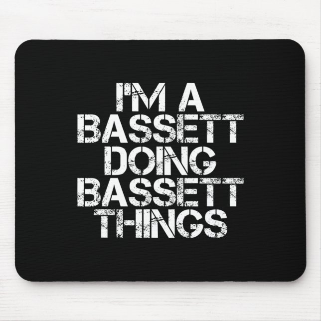 Alfombrilla De Ratón Bett Funny Apellido Árbol Familia Cumpleaños Reuni (Frente)