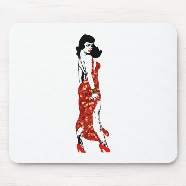 Alfombrilla De Ratón bettie pin up (Frente)