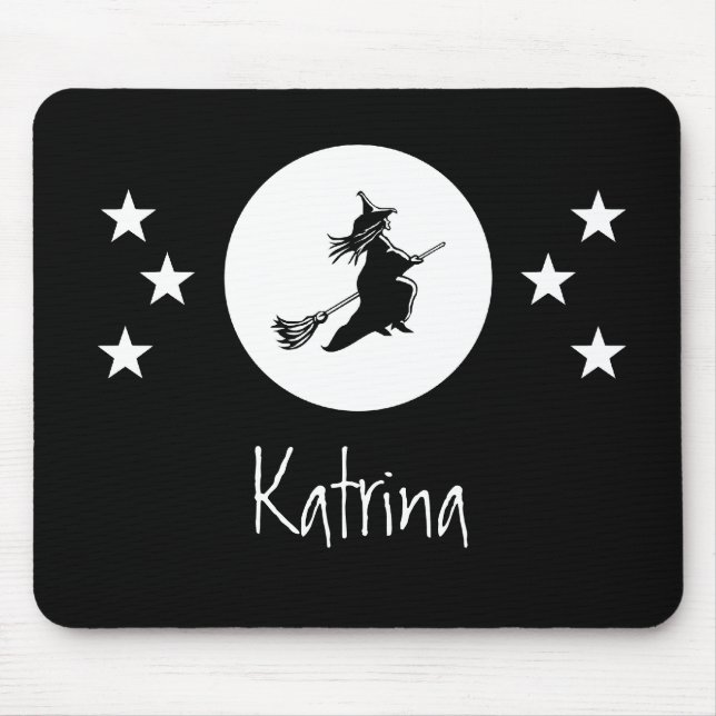 Alfombrilla De Ratón Bewitando la Mousepad de Halloween, negro (Frente)