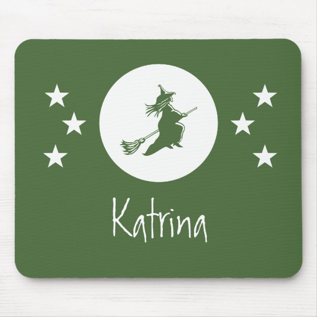 Alfombrilla De Ratón Bewitando la Mousepad de Halloween, verde (Frente)