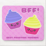 Alfombrilla De Ratón BFF Kawaii Cupcakes<br><div class="desc">Adorable Super lindo y super dulce BFF Kawaii Cupcake Mousepad. ¡Los mejores amigos congeladores! Excelente para tu oficina o como regalo.</div>